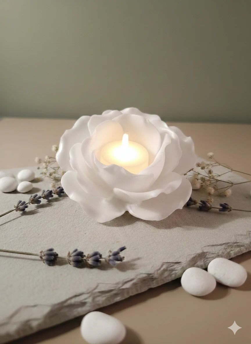 Petal Bloom LED Tea Light Holder — Reference image